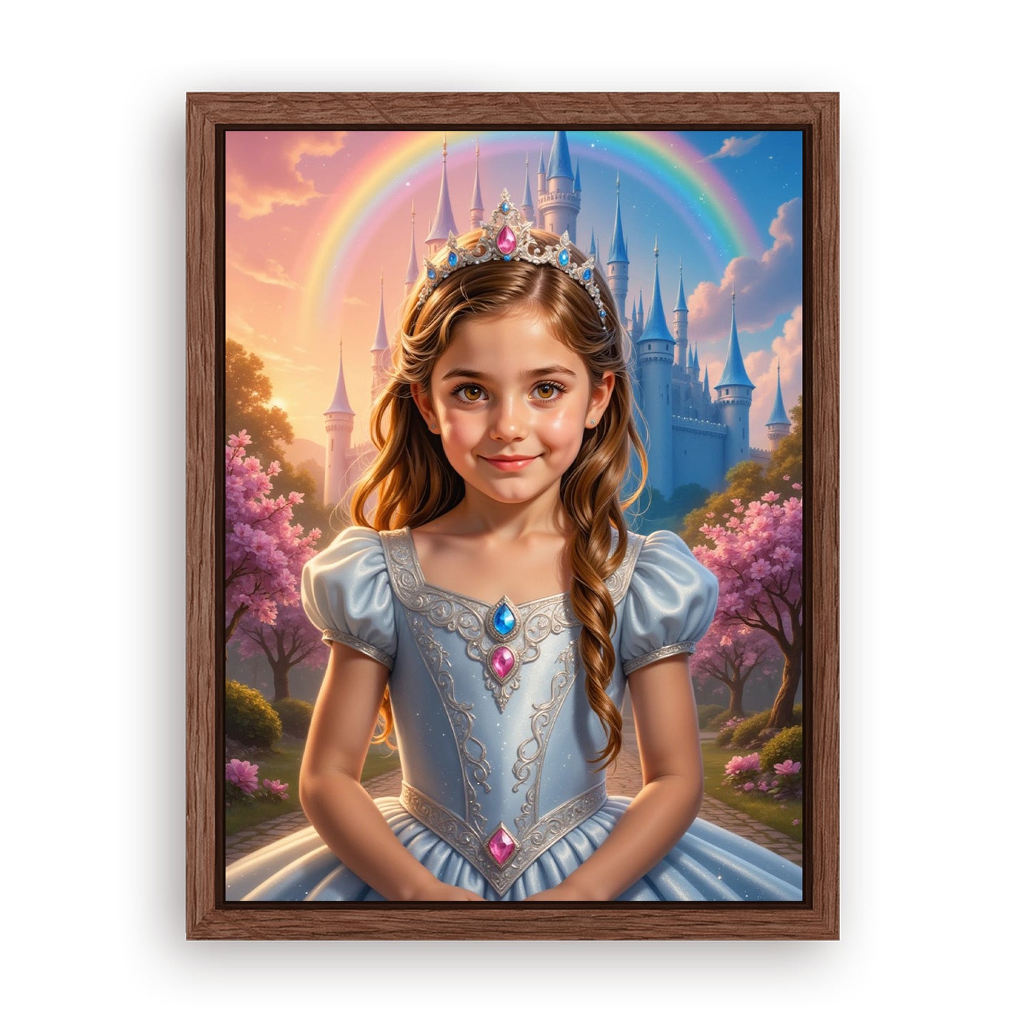 Save 33% When You Add A Frame To Your 18x24 'The Rainbow Princess' Canvas Now