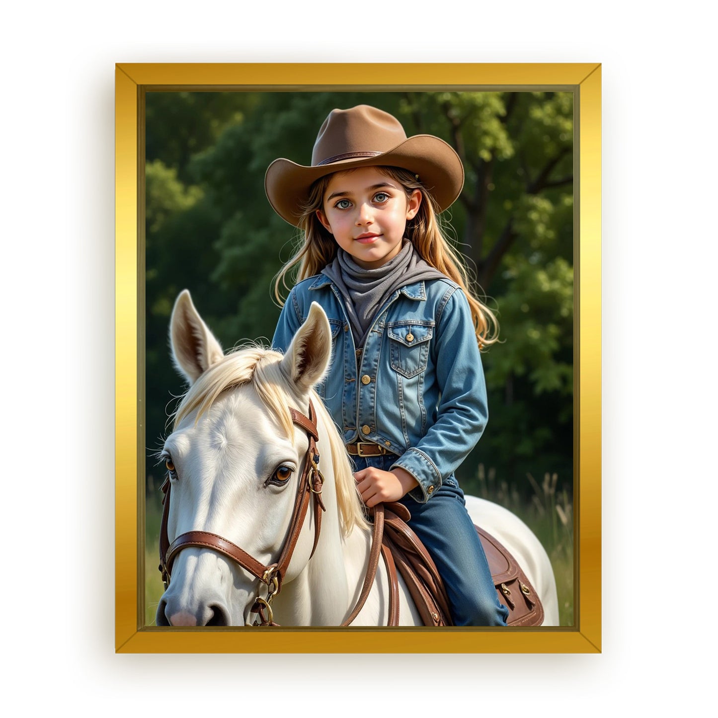 Save 33% When You Add A Frame To Your 10x08 'The Rodeo Princess' Canvas Now