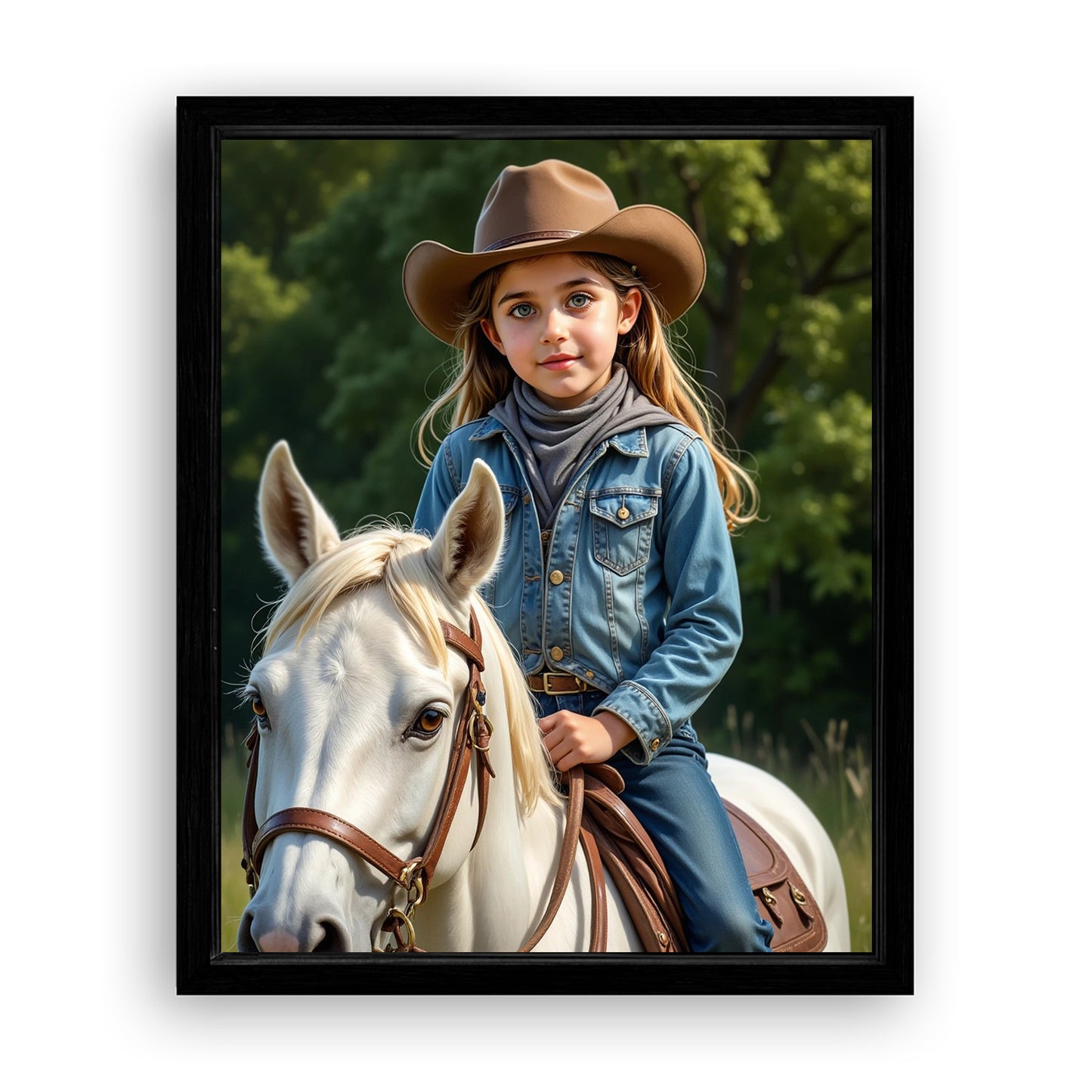 Save 33% When You Add A Frame To Your 10x08 'The Rodeo Princess' Canvas Now