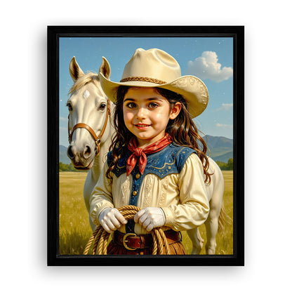 Make Your 10x08 Inches 'The Lasso Princess' Canvas Even More Special, Add a Beautiful Premium Frame & Make It Truly Gift-Ready!