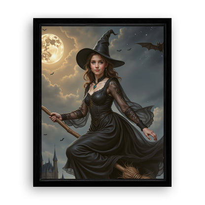 Save 33% When You Add A Frame To Your 10x08 'The Poised Witch' Canvas Now