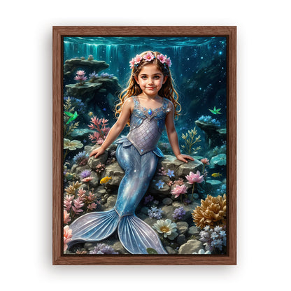 Save 33% When You Add A Frame To Your 18x24 'The Coral Princess' Canvas Now