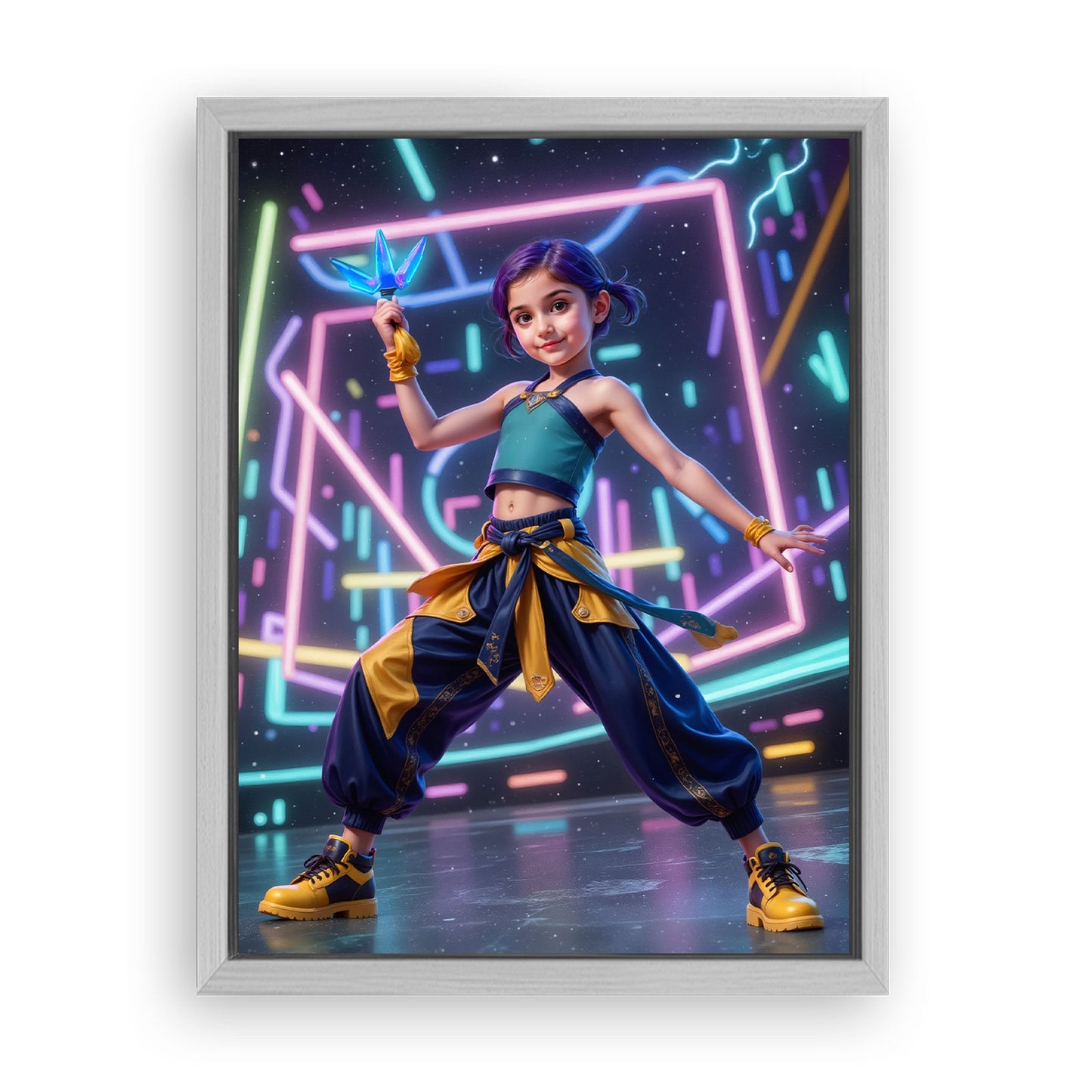 Make Your 12x16 Inches 'K-pop Aqua Hex' Canvas Even More Special, Add a Beautiful Premium Frame & Make It Truly Gift-Ready!