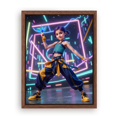 Save 33% When You Add A Frame To Your 18x24 'K-pop Aqua Hex' Canvas Now