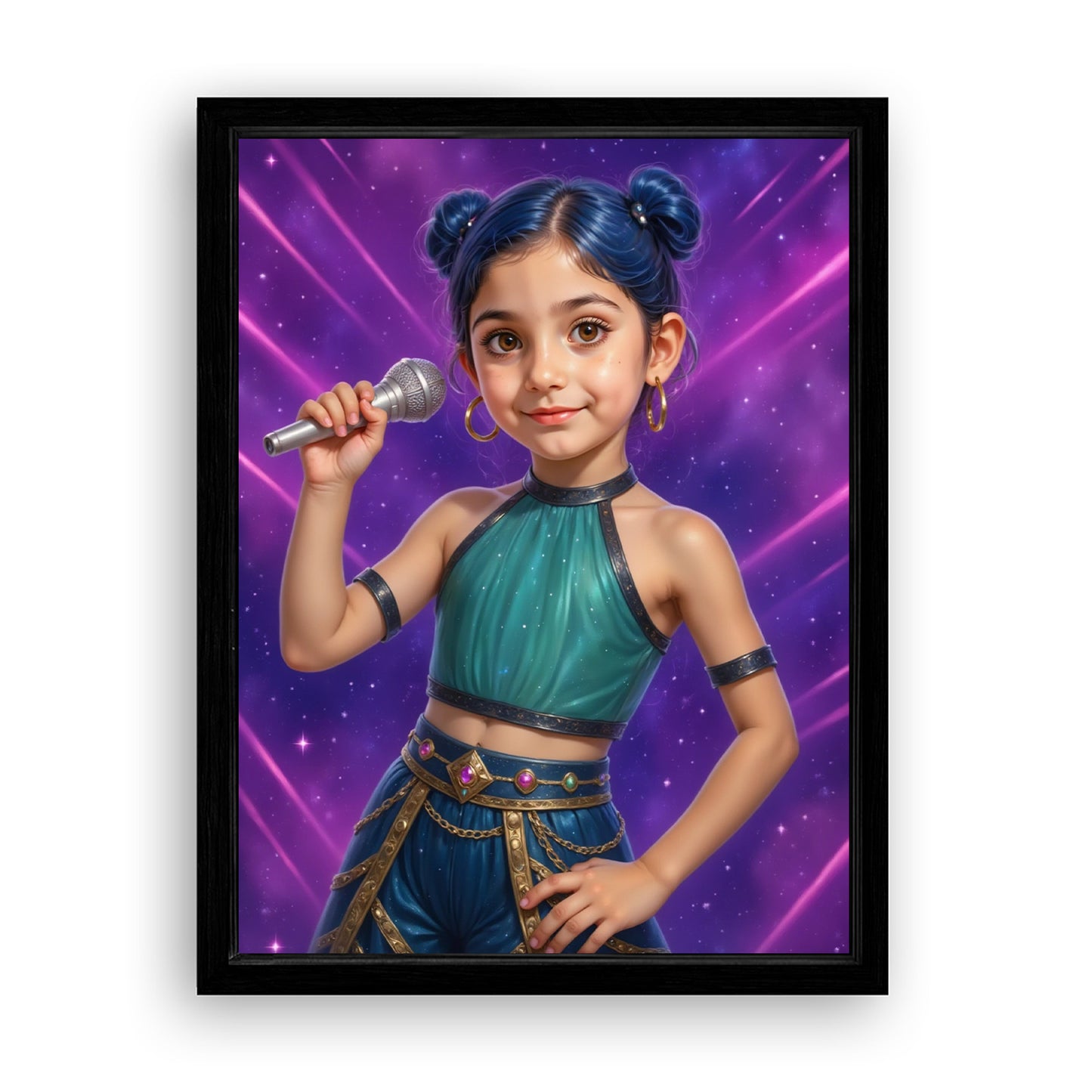 Save 33% When You Add A Frame To Your 12x16 'K-Pop Queen The Starwave' Canvas Now