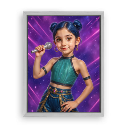 Save 33% When You Add A Frame To Your 12x16 'K-Pop Queen The Starwave' Canvas Now