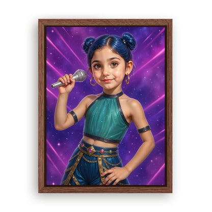 Save 33% When You Add A Frame To Your 18x24 'K-Pop Queen The Starwave' Canvas Now