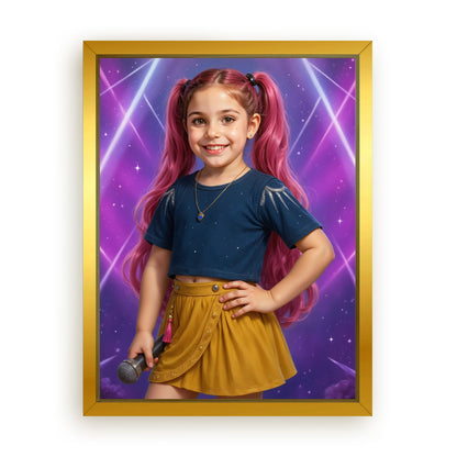 Save 33% When You Add A Frame To Your 12x16 'K-Pop Queen The Pink Comet' Canvas Now