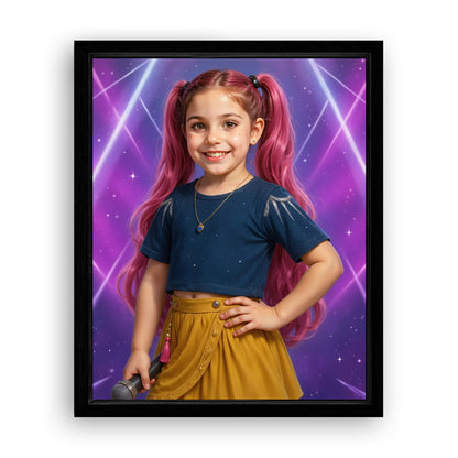 Save 33% When You Add A Frame To Your 10x08 'K-Pop Queen The Pink Comet' Canvas Now