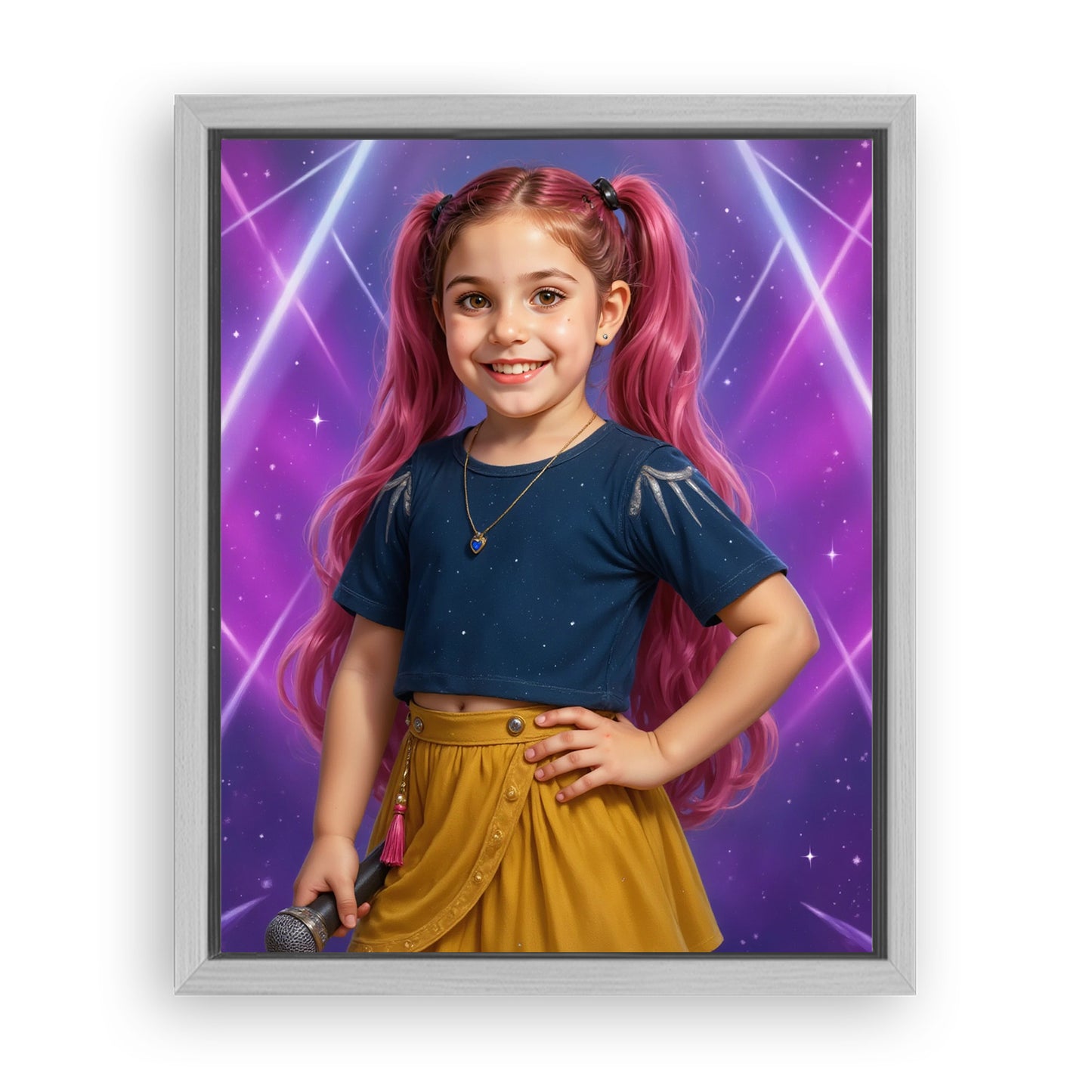 Save 33% When You Add A Frame To Your 10x08 'K-Pop Queen The Pink Comet' Canvas Now