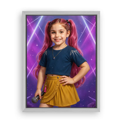 Save 33% When You Add A Frame To Your 12x16 'K-Pop Queen The Pink Comet' Canvas Now