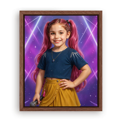 Save 33% When You Add A Frame To Your 10x08 'K-Pop Queen The Pink Comet' Canvas Now