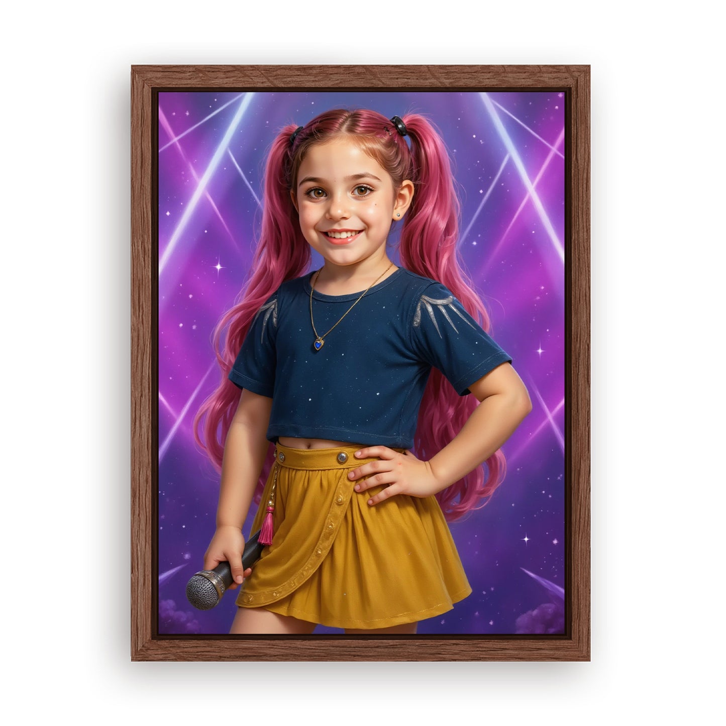 Save 33% When You Add A Frame To Your 18x24 'K-Pop Queen The Pink Comet' Canvas Now