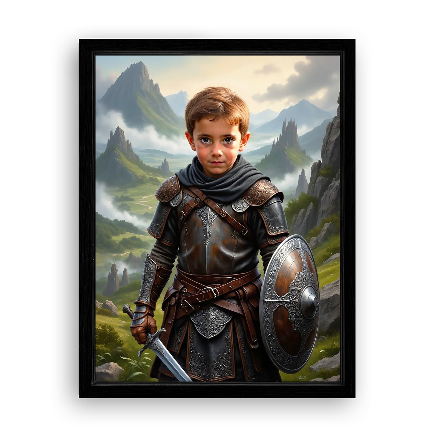 Make Your 12x16 Inches 'The Celtic Chieftain' Canvas Even More Special, Add a Beautiful Premium Frame & Make It Truly Gift-Ready!