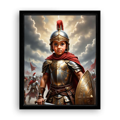 Save 33% When You Add A Frame To Your 10x08 'The Greek Spartan' Canvas Now