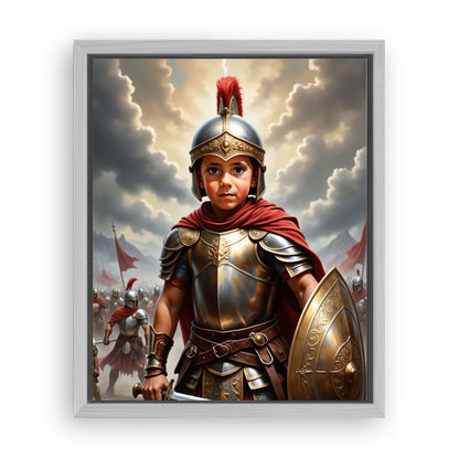 Save 33% When You Add A Frame To Your 16x20 'The Greek Spartan' Canvas Now