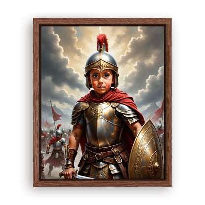 Save 33% When You Add A Frame To Your 10x08 'The Greek Spartan' Canvas Now