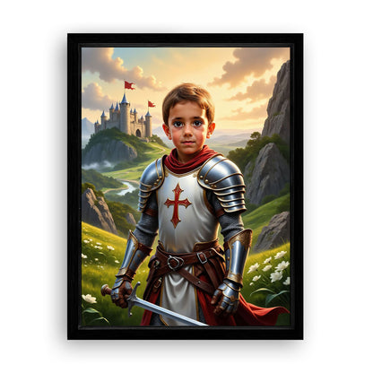 Save 33% When You Add A Frame To Your 12x16 'The Knight Crusader' Canvas Now