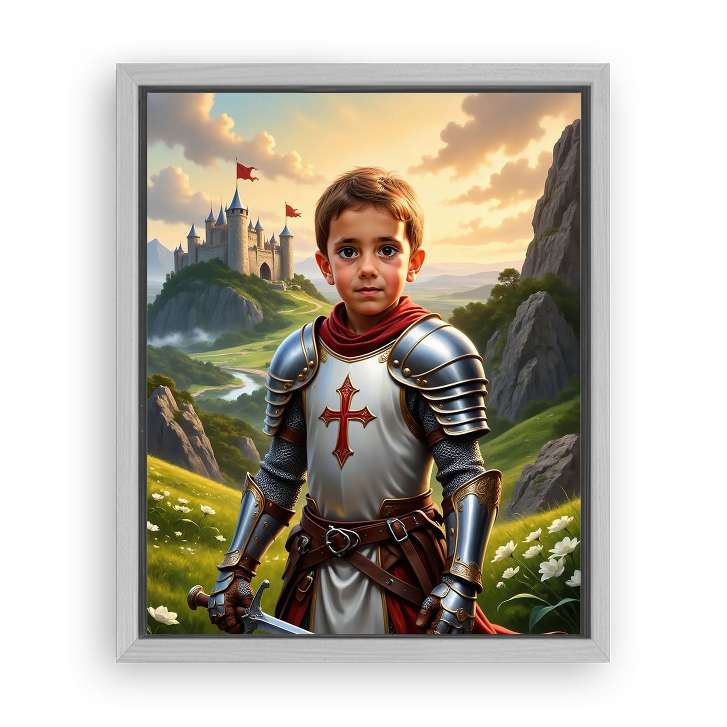 Save 33% When You Add A Frame To Your 10x08 'The Knight Crusader' Canvas Now