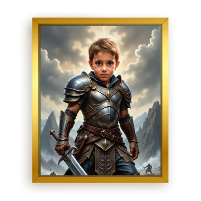 Save 33% When You Add A Frame To Your 10x08 'The Barbarian Warlord' Canvas Now