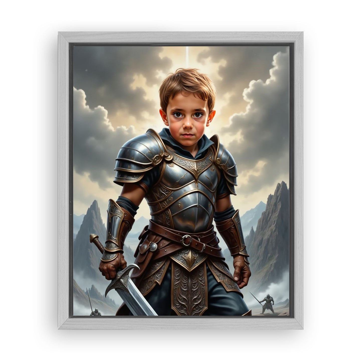 Save 33% When You Add A Frame To Your 10x08 'The Barbarian Warlord' Canvas Now