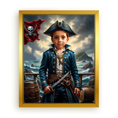Make Your 10x08 Inches 'The Daring Pirate Captain' Canvas Even More Special, Add a Beautiful Premium Frame & Make It Truly Gift-Ready!