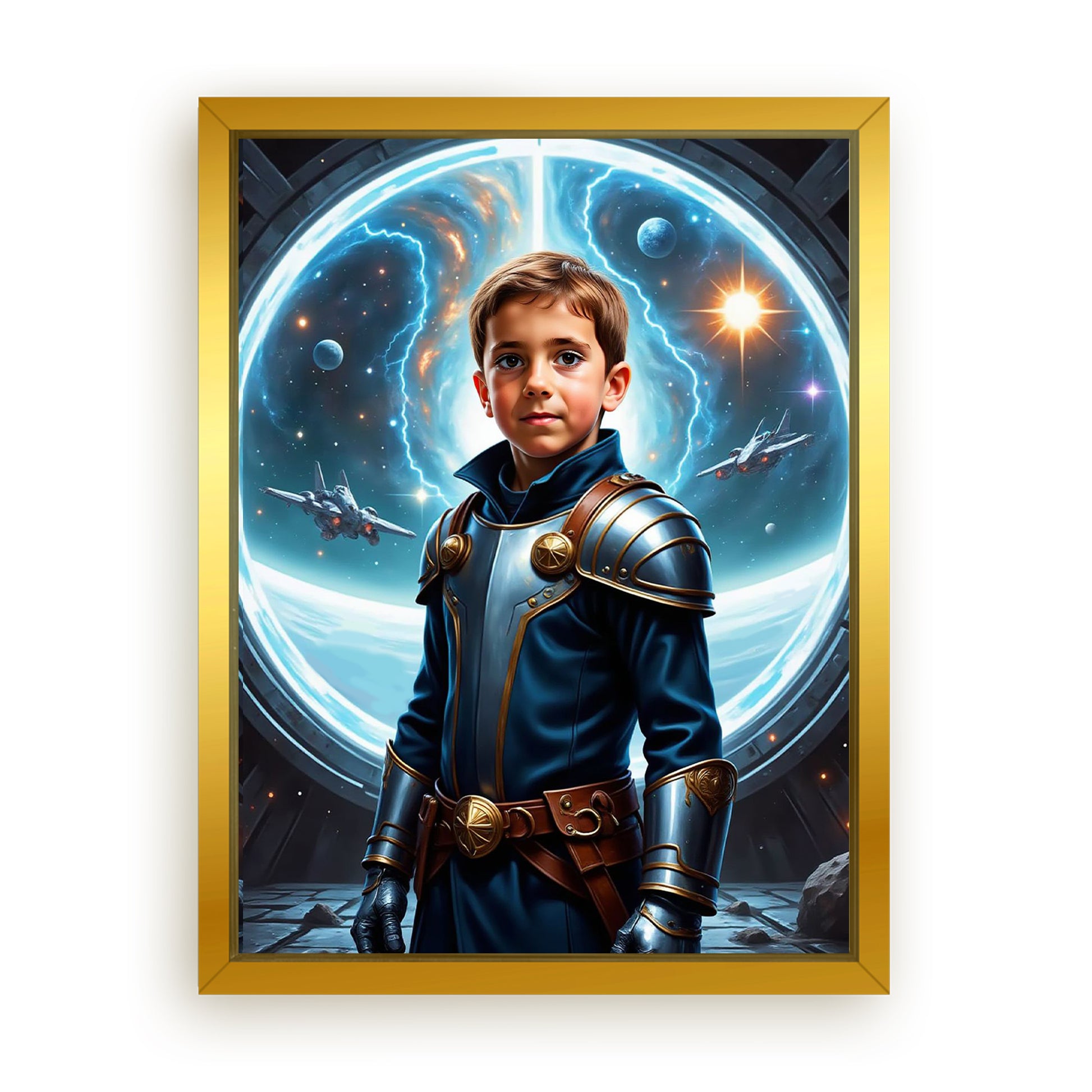 Make Your 12x16 Inches 'The Galactic Admiral' Canvas Even More Special, Add a Beautiful Premium Frame & Make It Truly Gift-Ready!