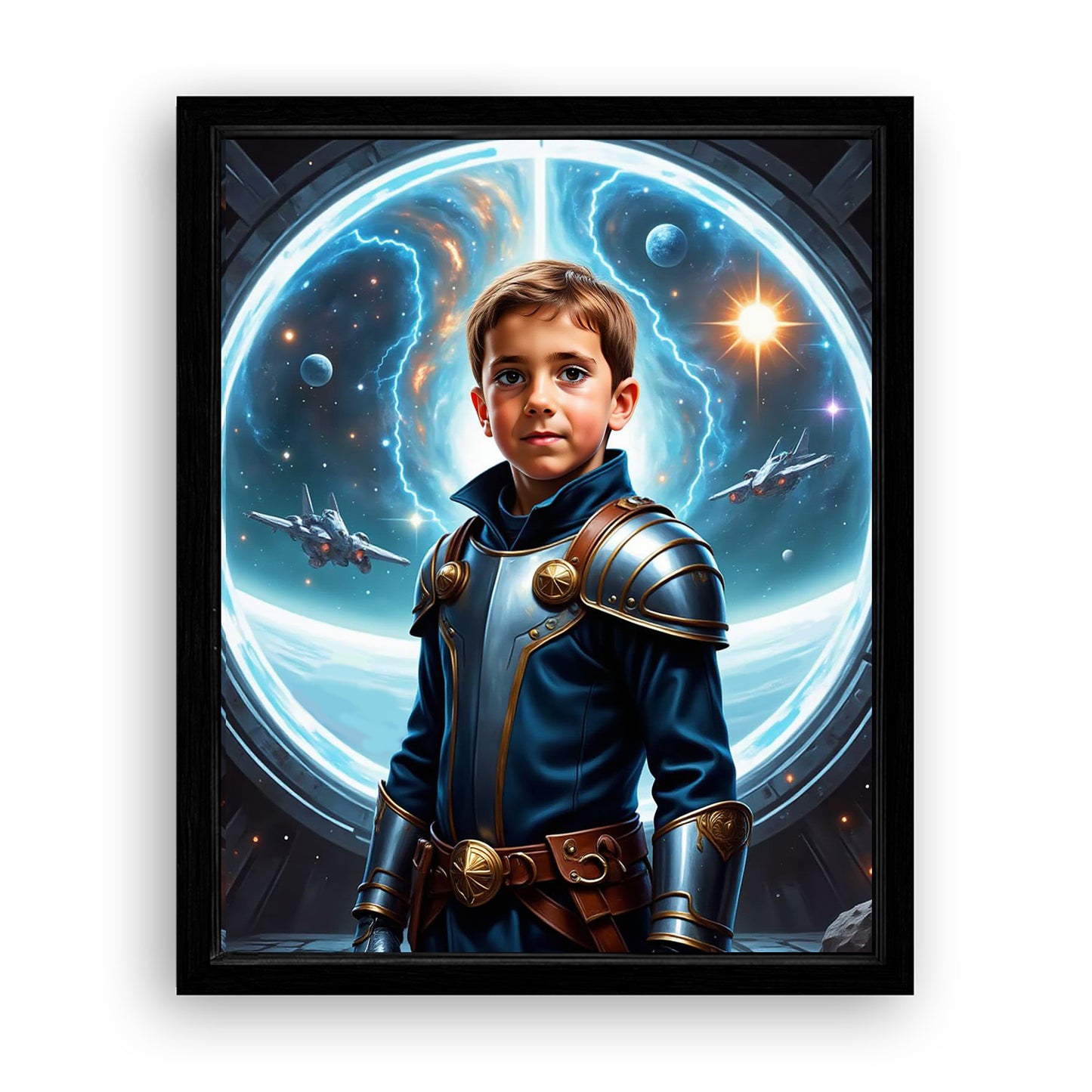 Make Your 16x20 Inches 'The Galactic Admiral' Canvas Even More Special, Add a Beautiful Premium Frame & Make It Truly Gift-Ready!