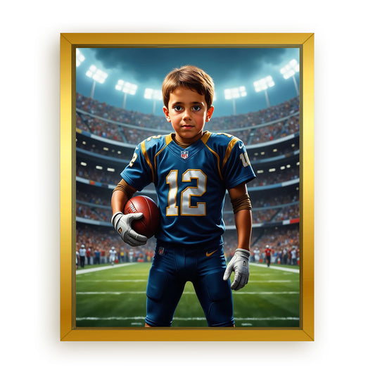 Save 33% When You Add A Frame To Your 16x20 'The Quarterback' Canvas Now