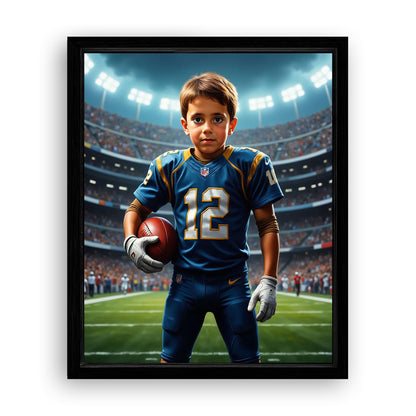 Save 33% When You Add A Frame To Your 16x20 'The Quarterback' Canvas Now