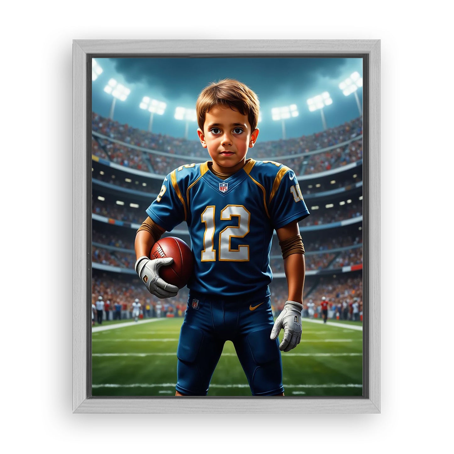Save 33% When You Add A Frame To Your 16x20 'The Quarterback' Canvas Now
