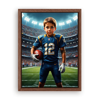 Save 33% When You Add A Frame To Your 18x24 'The Quarterback' Canvas Now