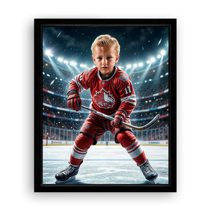 Save 33% When You Add A Frame To Your 10x08 'The Firefighter Hero' Canvas Now