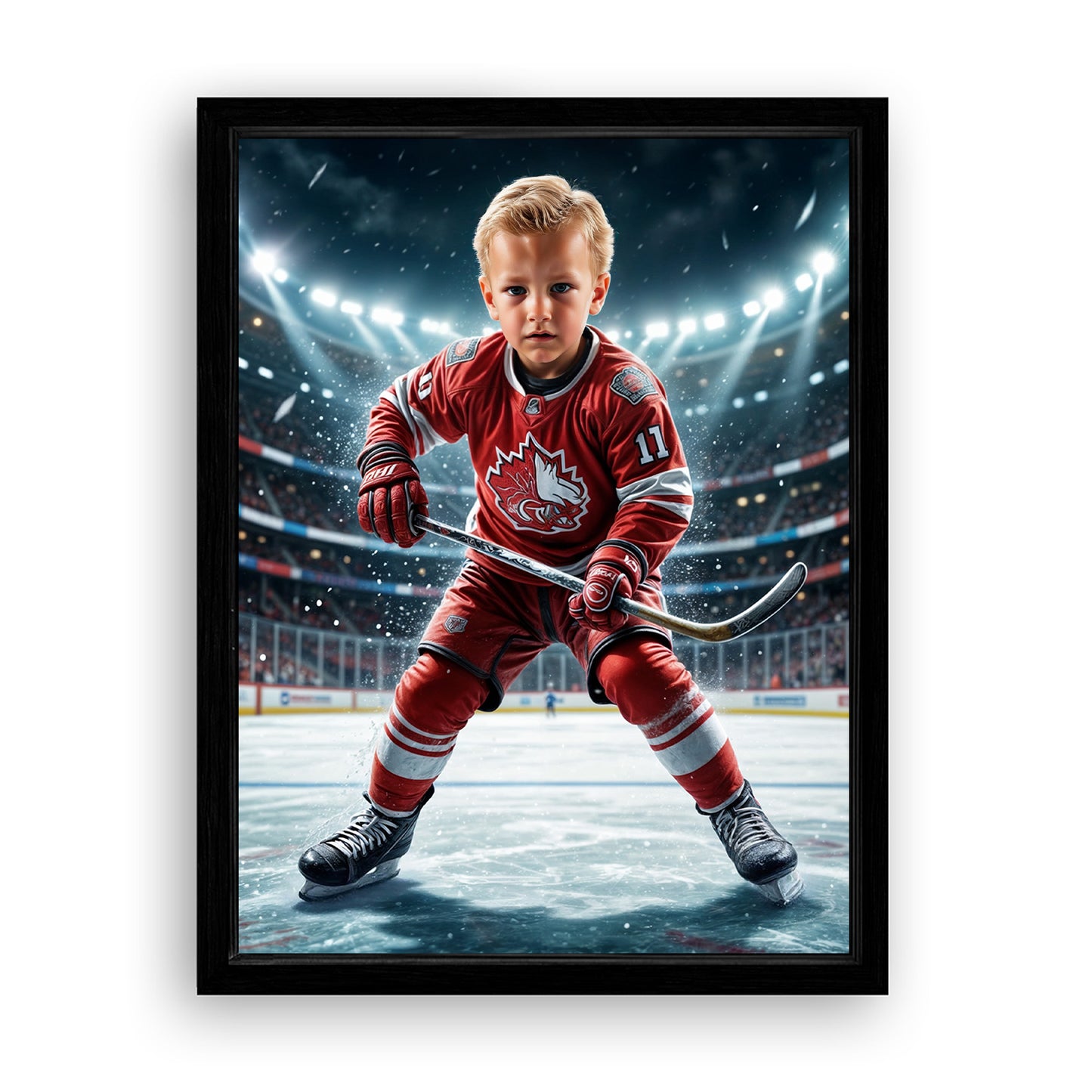 Save 33% When You Add A Frame To Your 18x24 'The Firefighter Hero' Canvas Now