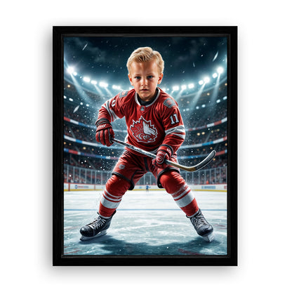 Save 33% When You Add A Frame To Your 18x24 'The Firefighter Hero' Canvas Now
