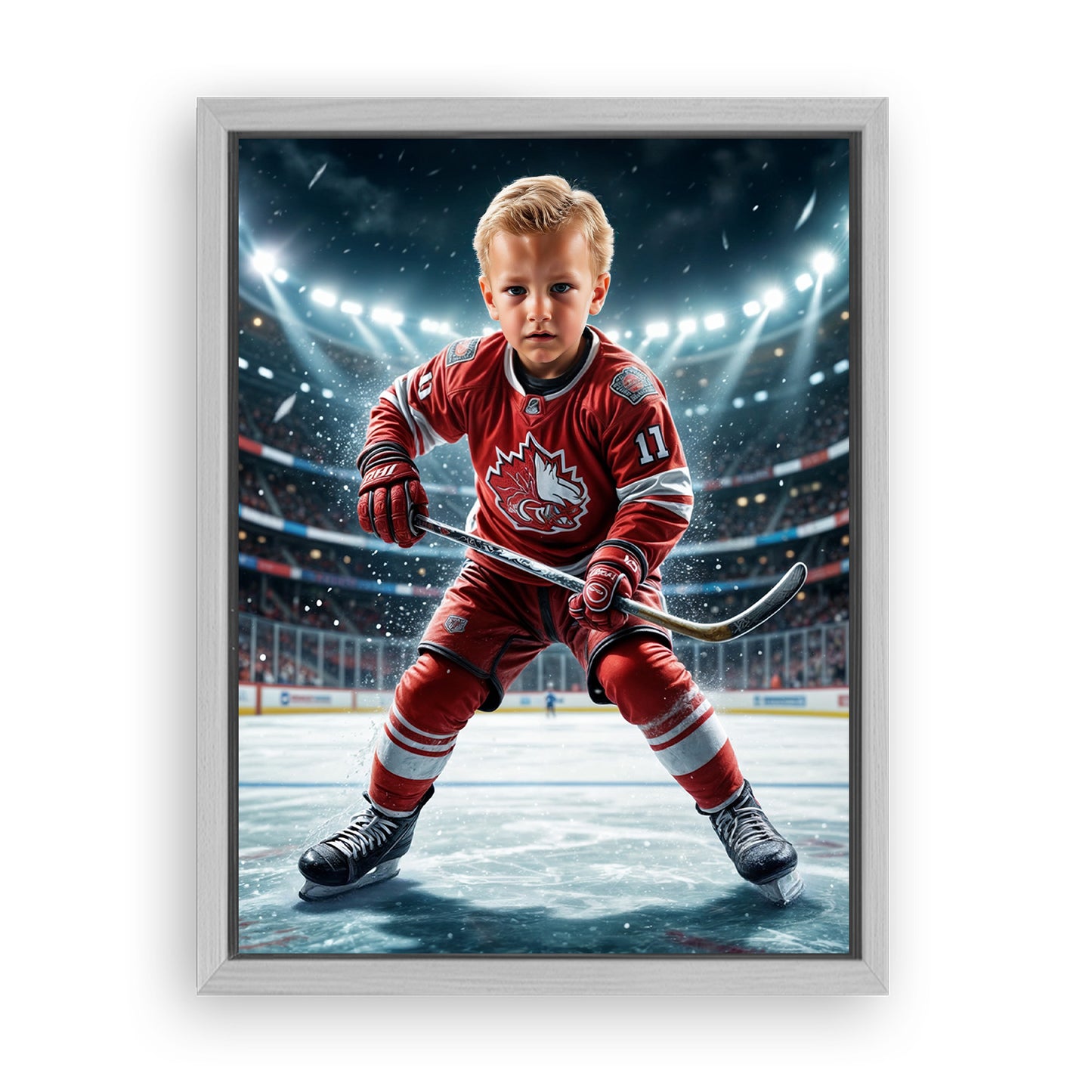Save 33% When You Add A Frame To Your 18x24 'The Firefighter Hero' Canvas Now