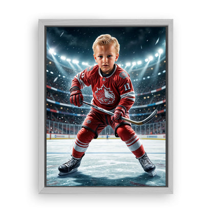 Save 33% When You Add A Frame To Your 18x24 'The Firefighter Hero' Canvas Now