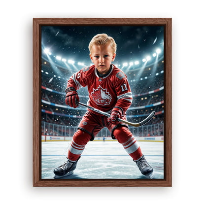Save 33% When You Add A Frame To Your 10x08 'The Firefighter Hero' Canvas Now