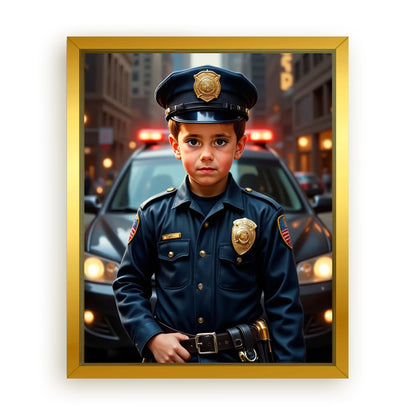 Save 33% When You Add A Frame To Your 16x20 'The Police Chief' Canvas Now
