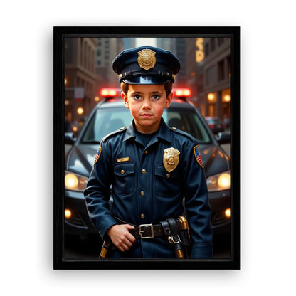 Save 33% When You Add A Frame To Your 12x16 'The Police Chief' Canvas Now