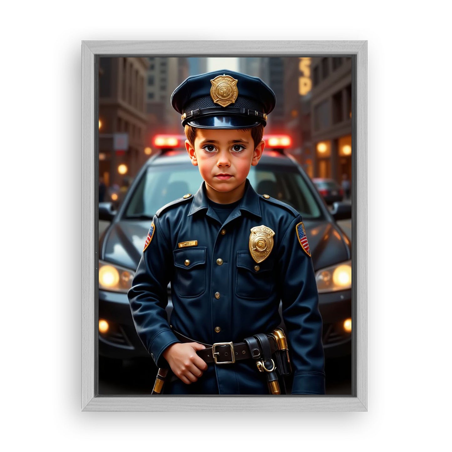 Save 33% When You Add A Frame To Your 12x16 'The Police Chief' Canvas Now