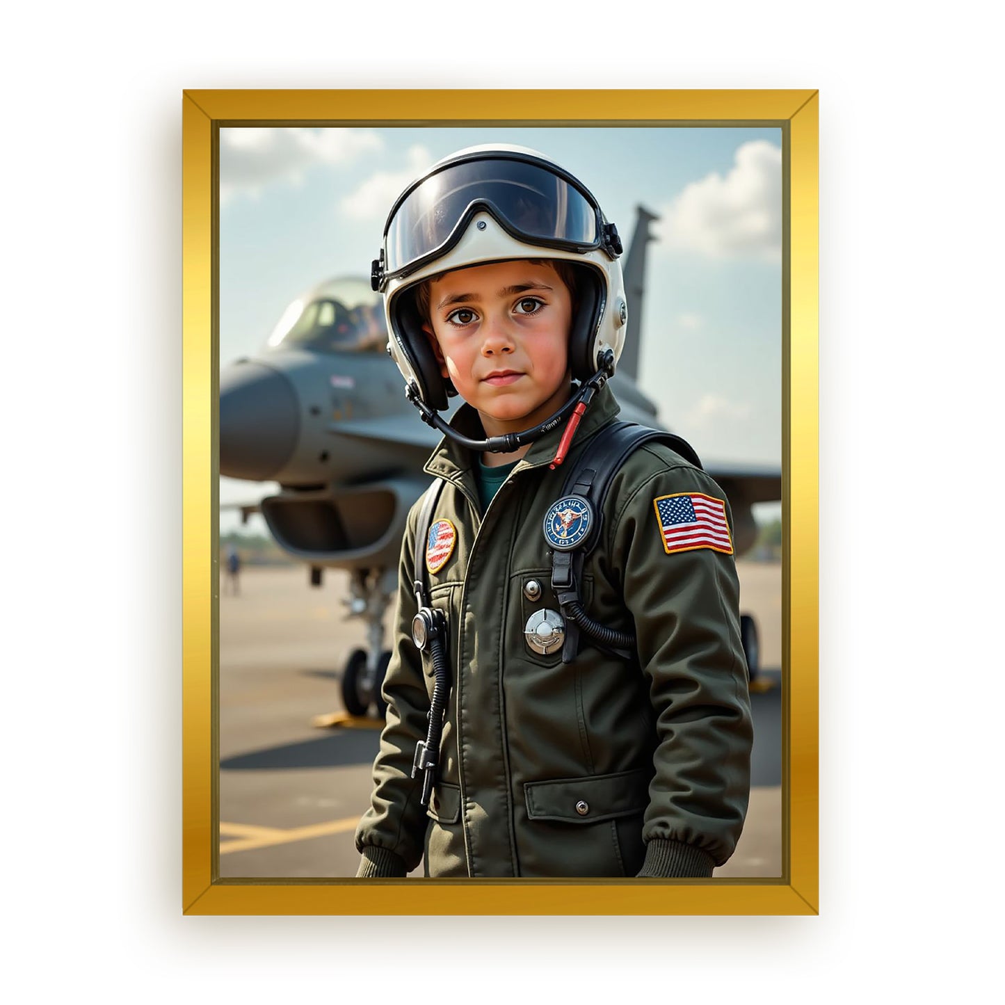 Save 33% When You Add A Frame To Your 18x24 'Top Gun Pilot' Canvas Now