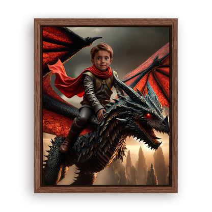 Save 33% When You Add A Frame To Your 10x08 'The Dragon Rider' Canvas Now