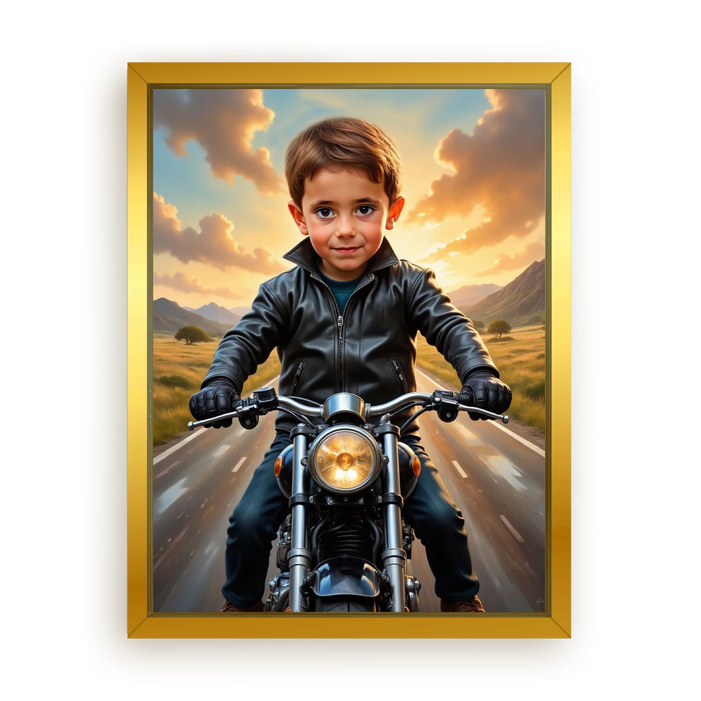 Make Your 12x16 Inches 'Biker' Canvas Even More Special, Add a Beautiful Premium Frame & Make It Truly Gift-Ready!