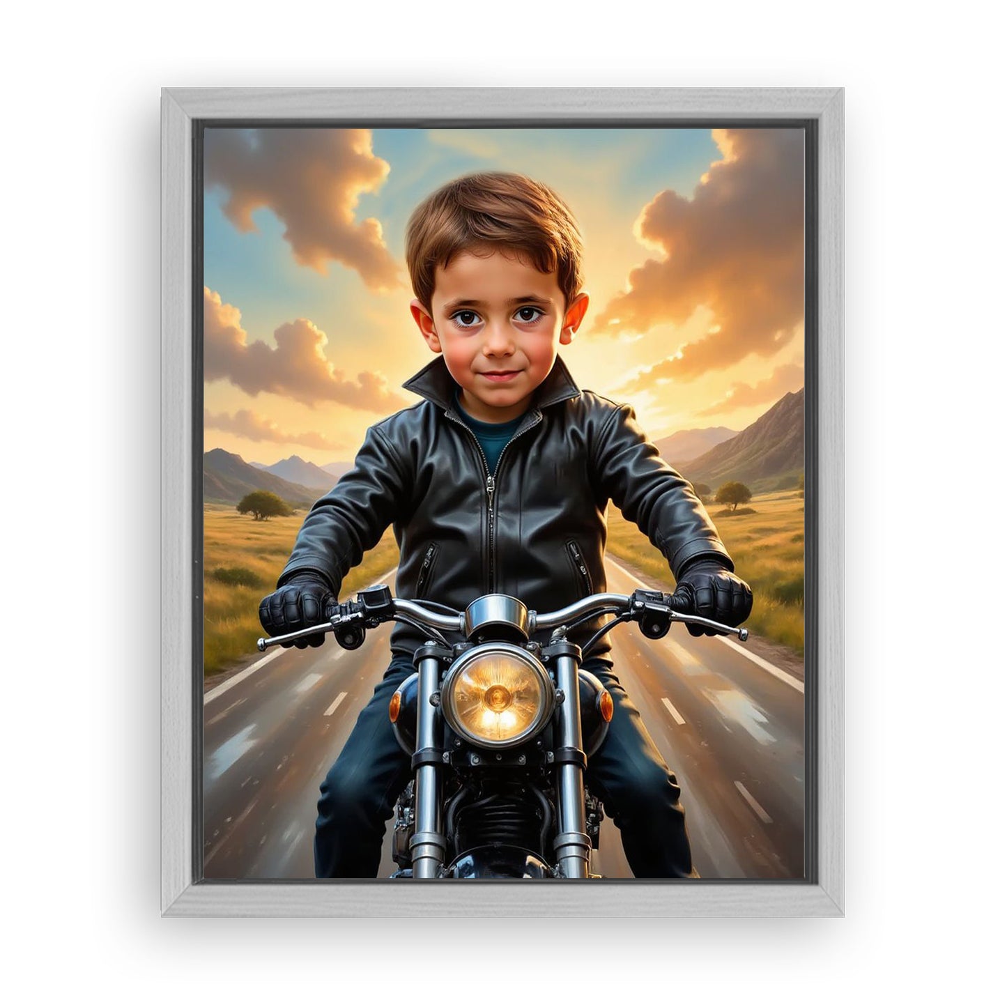 Save 33% When You Add A Frame To Your 16x20 'Biker' Canvas Now