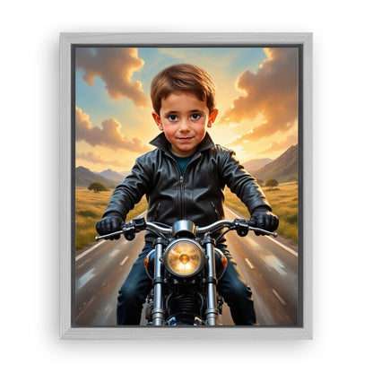 Save 33% When You Add A Frame To Your 16x20 'Biker' Canvas Now