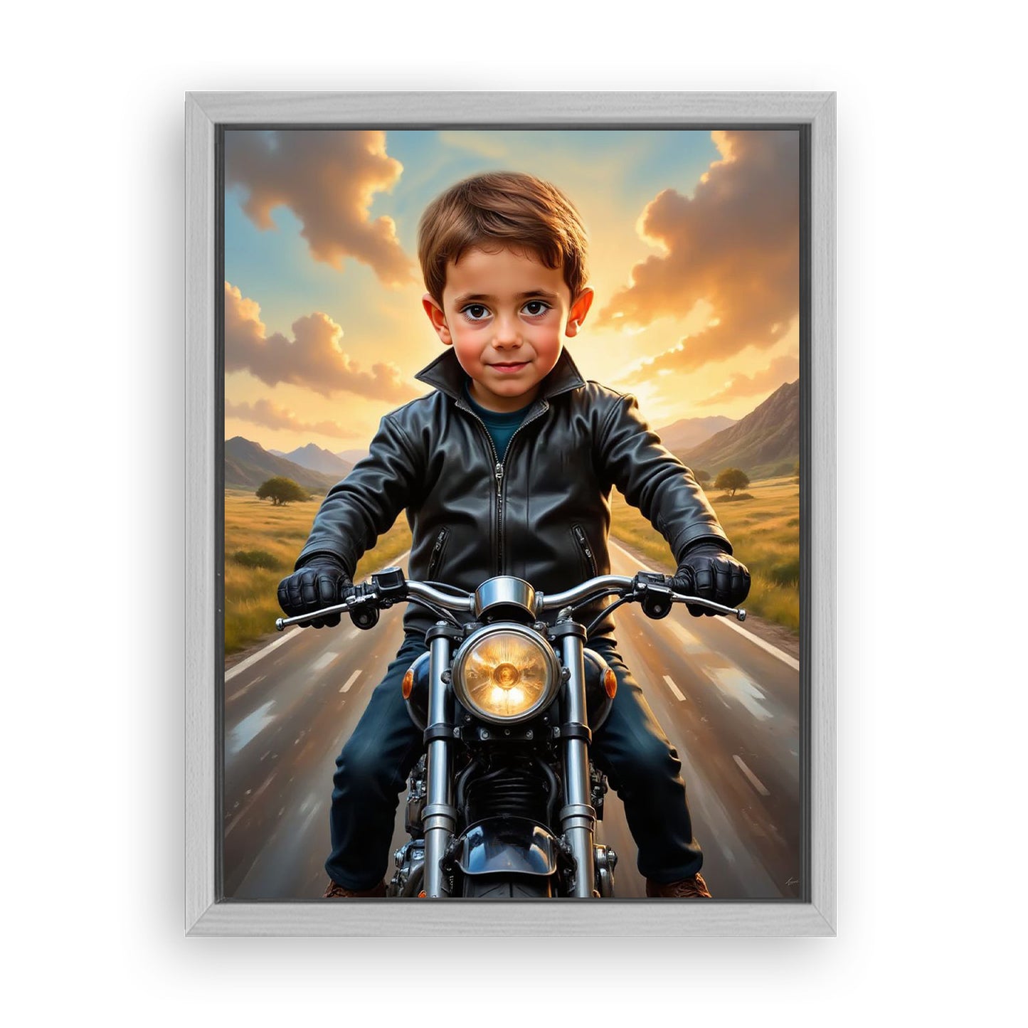 Save 33% When You Add A Frame To Your 18x24 'Biker' Canvas Now