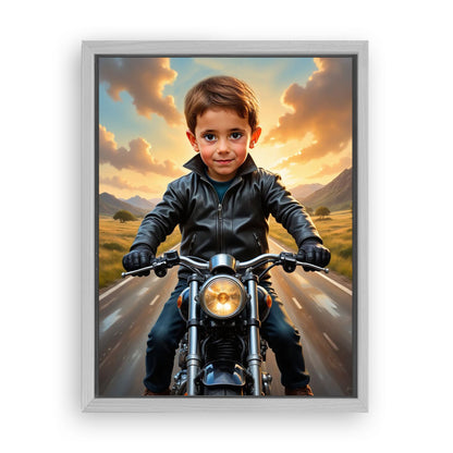Save 33% When You Add A Frame To Your 18x24 'Biker' Canvas Now
