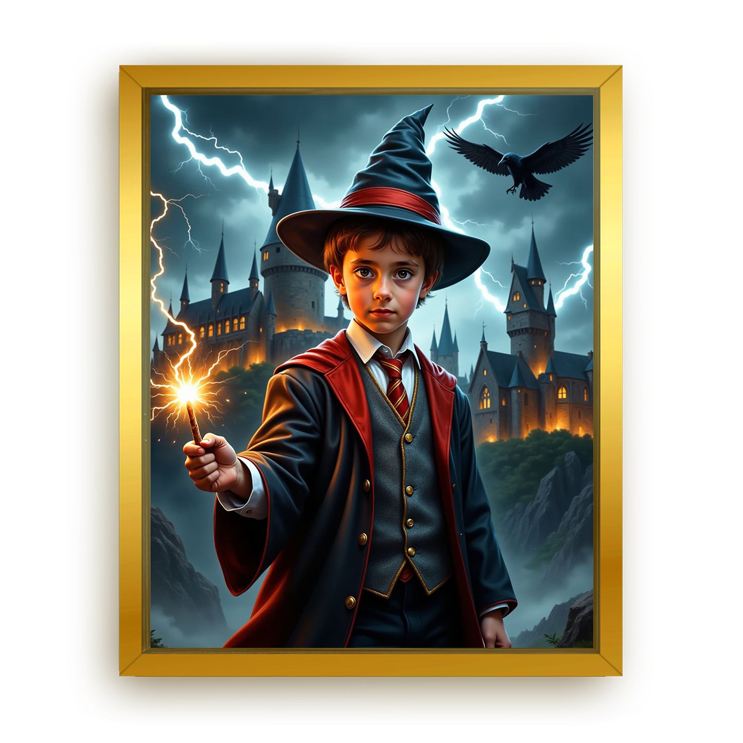 Make Your 10x08 Inches 'The Red House Wizard' Canvas Even More Special, Add a Beautiful Premium Frame & Make It Truly Gift-Ready!