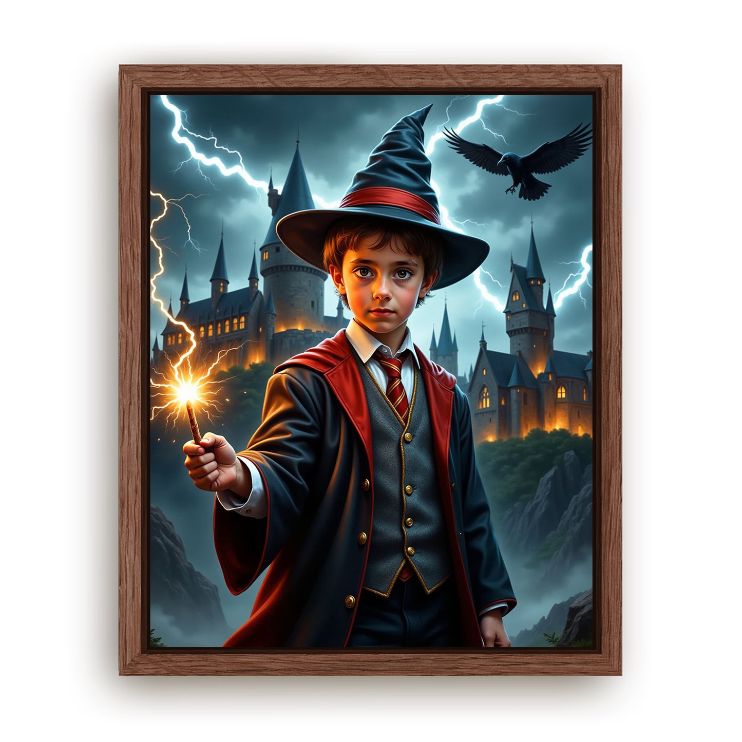 Make Your 10x08 Inches 'The Red House Wizard' Canvas Even More Special, Add a Beautiful Premium Frame & Make It Truly Gift-Ready!